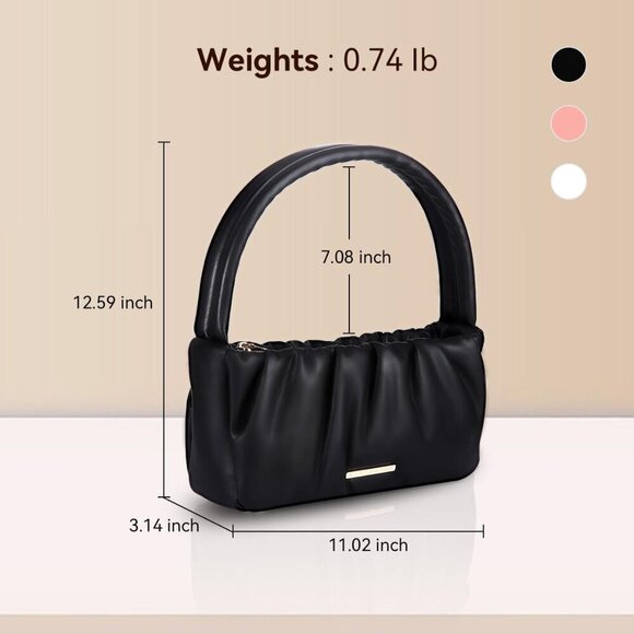 Leather Shoulder Bag for Women Faux PU Large Capacity Elegant Crossbody - Picture 3 of 8